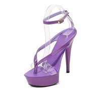 Sandales pour Femmes Talons Aiguilles 13CM Plateforme Été Mode Talons Hauts Sexy Chaussures Décontractées De Tous Les Jours pour Le Travail
