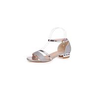 Sandales pour Femmes Talons d'été High Talons Sandales Lady Pumps Slip on Chaussures Femmes Party Chaussures Gold Silver Slingbacksilver, 10,5 UK