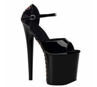 Sandales pour Femmes Talons Hauts 20 Cm Talon Mince Plateforme Discothèque pour Stilettos Pole Dance Plus Size,C,39 EU