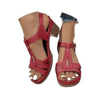 Sandales pour femmes tendance à bout ouvert avec design polyvalent et confort optimal semelle intermédiaire moyenne et fermeture à boucle idéale pour printemps et été s' avec et pantalons (RD2, 36)