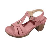 Sandales pour femmes tendance à bout ouvert avec design polyvalent et confort optimal semelle intermédiaire moyenne et fermeture à boucle idéale pour printemps et été s' avec et pantalons (RD1, 36)