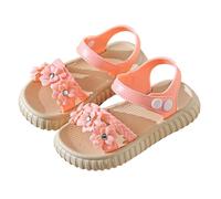 Sandales pour fille - 2025 - Chaussures pieds nus - Sandales d'été respirantes - Chaussures d'été pour enfants - Chaussures de plage - Sandales d'extérieur en cuir - Chaussures de bain confortables et