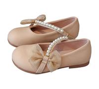 Sandales pour fille avec nœud à perles tendance - Semelle souple pour les tout-petits de 2 à 105 ans - Chaussures confortables Mary Jane pour un usage quotidien, Rose, 33 EU Étroit