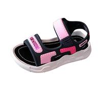 Sandales pour fille et garçon - Sandales orthopédiques - Sandales d'été - Semelles antidérapantes - Confortables et respirantes - Boucle réglable - Chaussures de plage, rouge, 23 EU