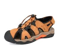 Sandales pour homme Cuir Style Mules avec Bout Fermé Multi-lanières, plates, ouvert, boucle tendance, minimalistes Activités en plein air Randonnée, marche, sport Plage et té