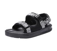 Sandales pour homme en Cuir Décontractées Multi-lanières, plates, bout ouvert, boucle tendance, minimalistes Activités extérieures Imperméables et orthopédiques Adaptées l'été 2025