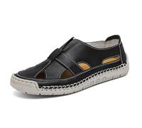 Sandales pour homme En cuir et maille Décontractées Plates, fermées l'arrière, ouvertes sur le côté style mules Respirantes Randonnée, marche, sport Plage, sentiers activités d'été
