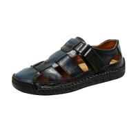 Sandales pour homme En cuir et maille Décontractées Plates, fermées l'arrière, ouvertes sur le côté style mules Activités sportives extérieures Plage, bain trekking sentiers d'été