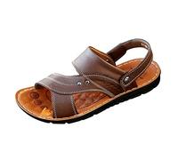 Sandales pour homme En cuir et maille Style Mules avec Bout Fermé Plates, fermées l'arrière, ouvertes sur le côté Activités sportives extérieures Plage, bain trekking Adaptées l'été 2025