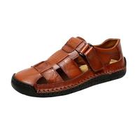 Sandales pour homme En cuir et maille Support orthopédique Multi-lanières, plates, bout ouvert, boucle tendance, minimalistes Activités d'été Plage, bain trekking sentiers
