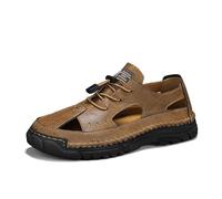 Sandales pour homme en Cuir Léger Faciles porter et assortir Plates, fermées l'arrière, ouvertes sur le côté style mules Activités extérieures Plage, bain trekking Adaptées l'été