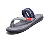 Sandales pour Homme Fasciite Plantaire, Sandales D'été Confortables Et Antidérapantes pour La Plage Correctrices D'oignons, Tongs Orthopédiques Respirantes Et Orthopédiques, Voûte(Gris,45 EU)