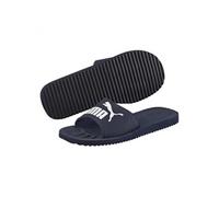PUMA Unisex Purecat Slide Sandal, Peacoat-White, 43 EU
