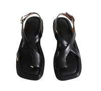 Sandales Rétro Décontractées à Bouts Retournés Pour Femmes, à La Mode Et à Bas Talons Dames avec Correction du Gros Orteil Pantoufles Décontractées À Bout Ouvert Randonnées Urbaines Vacances