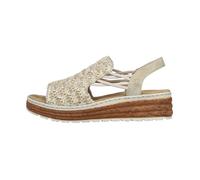 Sandales - RIEKER - 62741 - Beige - Talon compensé - 4 cm - Bout ouvert 41