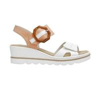 Rieker Sandales compensées pour femme 67476 Blanc Combi Taille 38/39 EU