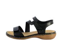 Rieker Femme Damen 659C7 Sandalen Sandale, Schwarz, 38 EU
