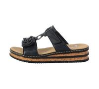 Sandales - RIEKER - Gurgaon - Femme - Noir - Bride - Compensé - Confort exceptionnel 39