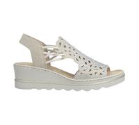 Rieker Sandales compensées pour femme 67465 Beige Taille 37