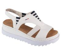Sandales Rieker V44Y5-80 Blanc Femme - Dessus Synthétique - Talon Plat - Boucle de serrage 38