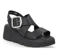 Sandales Rieker W1550-00 pour femme - Noir - Talon plat 5cm - Boucle de serrage 40