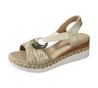 Sandales romaines à semelle épaisse avec semelle épaisse pour femmes, sandales épaisses décontractées pour femmes, pantoufles pour femmes, beige, 37.5 EU