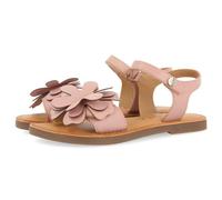 SANDALES ROSES EN CUIR AVEC ORNEMENT DE FLEURS POUR FILLE ET GARÇON CRES