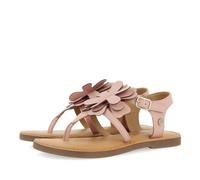 SANDALES ROSES EN CUIR DE STYLE GREC AVEC ORNEMENT DE FLEURS POUR FILLE ET GARÇON SUKE