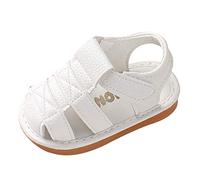 Sandales rougeâtres premières chaussures randonneurs uniques bébé souples filles bébé chaussures lumineuses, Blanc., 15-18 mois