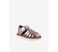 Sandales scratchées cuir bébé bout fermé lot rose 21