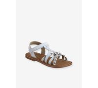 Sandales scratchées cuir enfant blanc 37