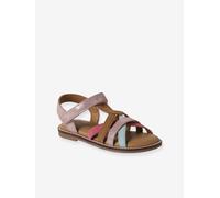 Sandales scratchées cuir enfant collection maternelle multicolore 24