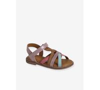 Sandales scratchées cuir enfant multicolore 36