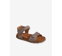 Sandales scratchées cuir enfant sable 38