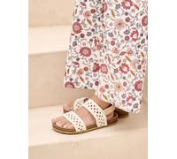 Sandales scratchées effet crochet enfant beige 33