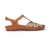Sandales Semi-Ouvertes À Talon Épais Pikolinos P.Vallarta Femme Tan Vert