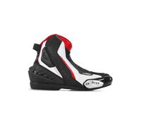 SHIMA SX-6 Men, Bottes Moto Homme | Renforcées, Chaussueres de Motard en Cuir, Support de Cheville, Semelle Antidérapante (Blanc, 44)