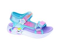 Sandales - Skechers Unicorn Fille - Bleu - Scratch - Plat - Basse - Synthétique - 2 cm 37