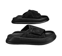 Sandales Slide à Semelle Épaisse pour Homme Chaussons de Plage Sangle Réglable Pantoufles d'Été Décontractées Coussin Doux Bout Ouvert Chaussures Maison