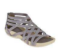 Sandales Spartiate Femme été Gladiateur Orthopédique Sandales Compensées Sandales avec Fermeture éclair Chaussures Confort Spartiates Bout ouvert Sandale pour Trekking, Voyages Outdoor Plage Randonnee
