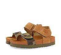 Sandales style bio couleur kaki avec imprimé treillis pour garçon abat