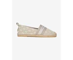 Sandales Superdry Canvas Espadrille Overlay blanc crème gris femme - 39