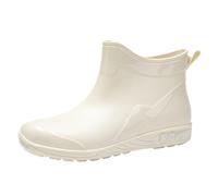 Sandales Taille 9 Orthopédique Women's Rain Boots Water Shoes Top Rubber Shoes Casual and Fashionable All Outdoor Work Fishing Car Washing Kitchen Non Slip Overshoes Rain Boots Été (Beige, 40)