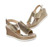 Sandales Talon Compensee Femmes D'Été Sandales Plateforme Cocktail de Mariage Fête Soirée - Poisson Bouche Sandale Romaines Mariée Chaussures Confort Anti-dérapant Chaussure de Marche Piscine, Plage