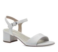 Tamaris – Sandales femme – À talon bloc en cuir blanc – Taille 37 EU