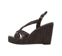 Sandales - TAMARIS - Cuir compensée - Mocca Croco - Talon compensé - Bride à boucle 40