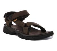 Sandales TEVA Terra Fi 5 Universal en cuir pour homme - Brun - Taille 47 - Lanières auto-agrippantes 45,5
