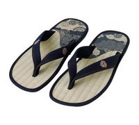 Sandales Traditionnelles Japonaises Asayu en Igusa, Fabriquées au Japon, Tatami Zori, Absorbantes et Désodorisantes - Motif Mosaïque, Taille Homme EU 39 à 42.
