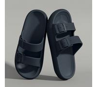 Sandales unisexes confortables à semelle épaisse, réglables, à double bride, sans odeur. Chaussons d'intérieur pour la maison, la salle de bain, la douche. Sandales de mode de rue pour l'extérieur et