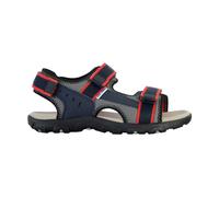 Sandales velours à scratch marine rouge 31